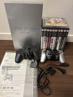 【ジャンク品】PlayStation 2 本体 コントローラー2個、ソフト付