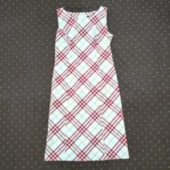 【美品】バーバリー☆ノバチェック　ノースリーブ　ワンピース　レディース　かわいい