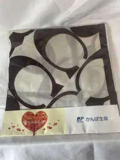 非売　かんぽ生命　オリジナルハンカチ　COACH コーチハンカチ