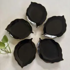 未使用　★銘々皿★ 小皿　黒　5枚セット