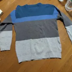 ボーダー柄 ニットセーター クルーネック