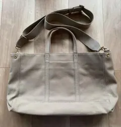 【美品】ラシット キャンバス shopper バッグ　ベージュ