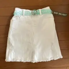 ラブトキシックス ホワイトデニムキュロットスカート 160cm