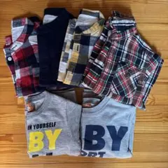 キッズ トレーナー＆羽織り長袖シャツセット 11点