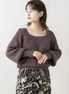 Kastane スクエア 起毛ニット ブラウン【お値下げ不可】