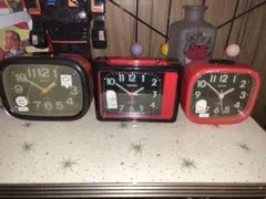 昭和レトロ　訳あり品　セイコー　置時計　3個セット　レトロポップ　アラーム時計
