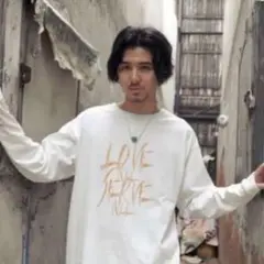 藤井風　ロングTシャツ　美品　Sサイズ 藤井風 LAATツアーグッズ ダメージ加工ロンT Sサイズの通販 by