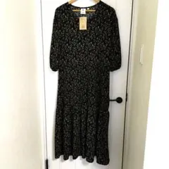 niko and ... 総花柄 七分袖のロングワンピース