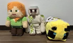Minecraft ぬいぐるみセット スティーブ・アイアンゴーレム・ビーグル