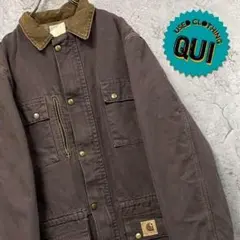 レア USA製90s 古着○カーハート ダックジャケット ブラウン メンズL