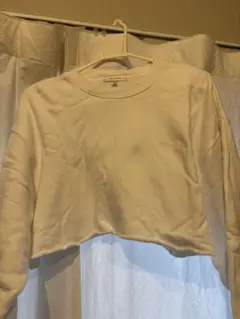 MOUSSY クロップドスウェット ホワイト