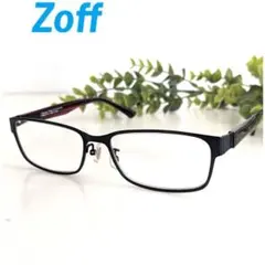 Zoff ゾフ メガネ 眼鏡 軽量 ボルドー 赤 レッド 黒縁ビジネス スクエア