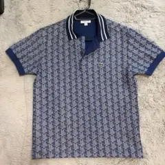 LACOSTE モノグラムジャカード 半袖ポロシャツ