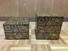 輪島塗　二段重箱　三段重箱　お正月
