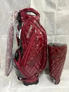 新品 訳あり バリアントゴルフ 限定 エナメル キャディバッグ レッド シェリフ