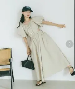 VANNIEUパフスリーブ ロングワンピース レディース オフショル ワンピースのサムネイル