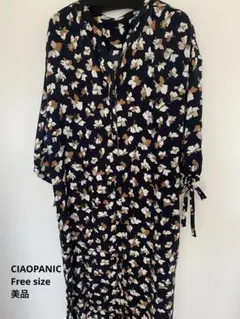 CIAOPANIC 花柄七分袖シャツワンピース