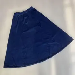 デニム フレアスカート Lサイズ ネイビー