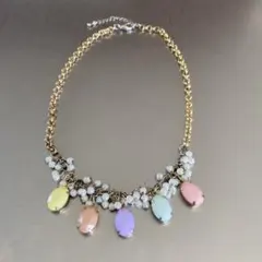 パステルカラー ゴールド ネックレス