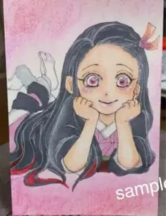 鬼滅の刃　ねずこ　ファンアート　手描きイラスト