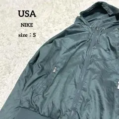 USA/NIKE/WINDRUNNER/ナイロン/パーカー/ロゴ/グリーン系/S