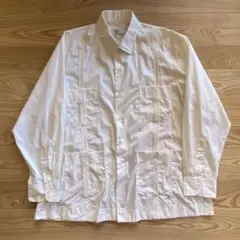 【激レア長袖】PANABRISA キューバシャツXL白クリームパナマシャツ