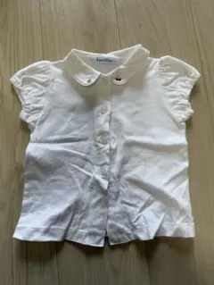 familiar 襟付きホワイトシャツ