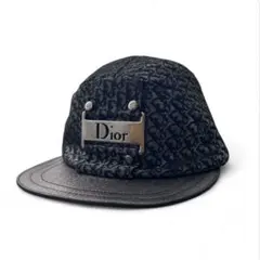【超希少】DIOR オブリーク柄 キャップ ガリアーノ期 シルバー プレートのサムネイル