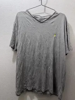 ポロラルフローレン Tシャツ XL グレー Vネック 半袖 ワンポイント 春夏