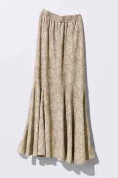 ヴィンテージパターンプリント マーメイドスカート