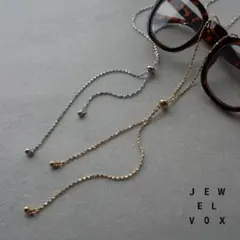 JEWEL VOX シルバー ロングチェーンネックレス　スライド　アレルギー対応