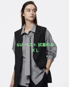 GU テーラードベスト　ブラック