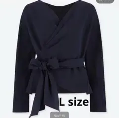 新品タグ付❤️UNIQLO コットン2WAYカシュクールブラウスのサムネイル