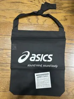 【新品】★アシックス　コットンショルダーバッグ　黒のサムネイル