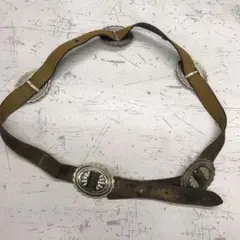 レトロ オールド ビンテージ ウエスタン 古着小物 コンチョ レザーベルト