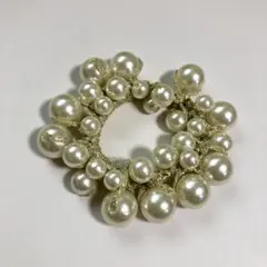 パールヘアゴム　ホワイト