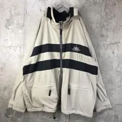 B87古着　ジャケット　ナイロンジャケット　グレージュ　90s Y2K