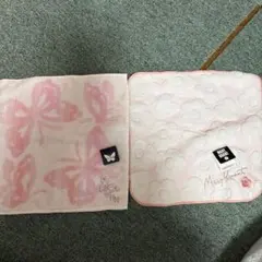 Mary Quant HM ピンクタオルハンカチ2枚セット