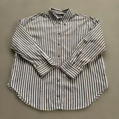 ZARA ブラウンホワイトストライプ 長袖シャツ Mサイズ推奨