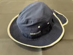 BENETTON キッズ　ネイビー バケットハット　54センチ