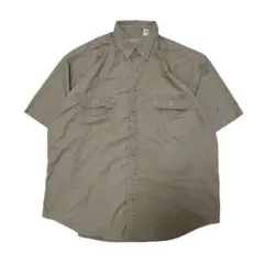 90s Eddie Bauer 半袖シャツ カーキ 2XL 無地 オーバーサイズのサムネイル