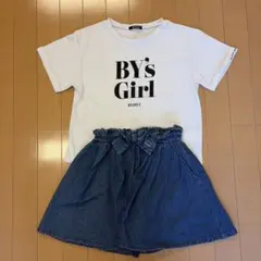 女の子Tシャツ　キュロットスカートセット130cm 3CAN4ONのサムネイル