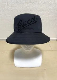 美品 GUCCI グッチ　バケットハット　ブラック　男女兼用