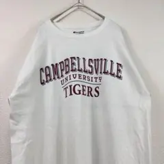 Champion チャンピオン ロゴロンT 長袖Tシャツ 白 ホワイト