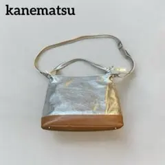 bicolor metallic 2way shoulder tote bag