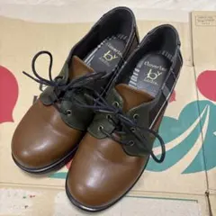 Cloverleaf レースアップヒールシューズ ブラウン