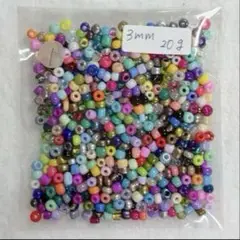 [1] ガラスシードビーズ 3mm 20ｇ