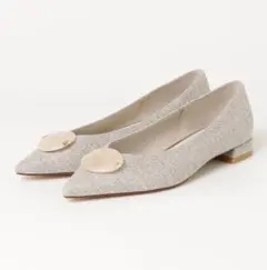 【未使用】LE TALON ポインテッド　マーブルオーナメント　フラットパンプス