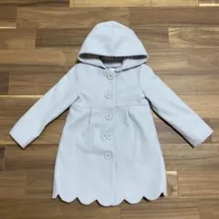 フード付きミルキーベージュコート