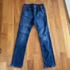 【美品】ユニクロ♪イージスリムフィットパンツ(デニム)　150cm　デニムパンツ